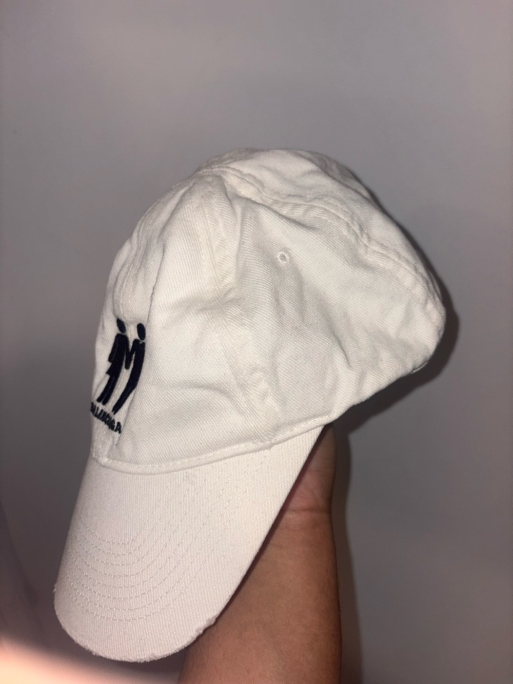 Balenciaga Pride White Cap with Black Icon Embroidery - Picture 3 of 5